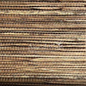 Carta da parati Boho Natural Raffia / Rivestimento murale tessuto a mano in fibra di palma