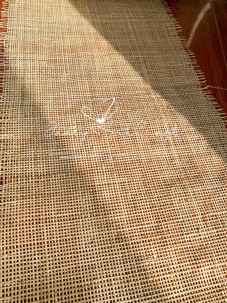 OFF PRICE- Natural Radio Rattan Cane Webbing DIY-Premium Square webbing for furniturer, interior design image 6