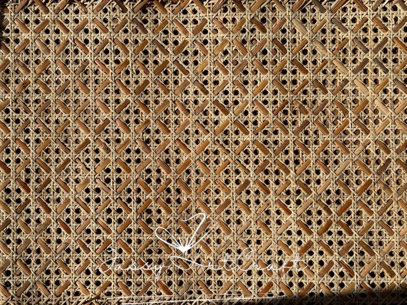 Rhombic Pattern Rattan Cane Webbing-OEM Customized Color-Perfect for Restaurant, Coffee Shop, Homestay, Hotel, ect image 1