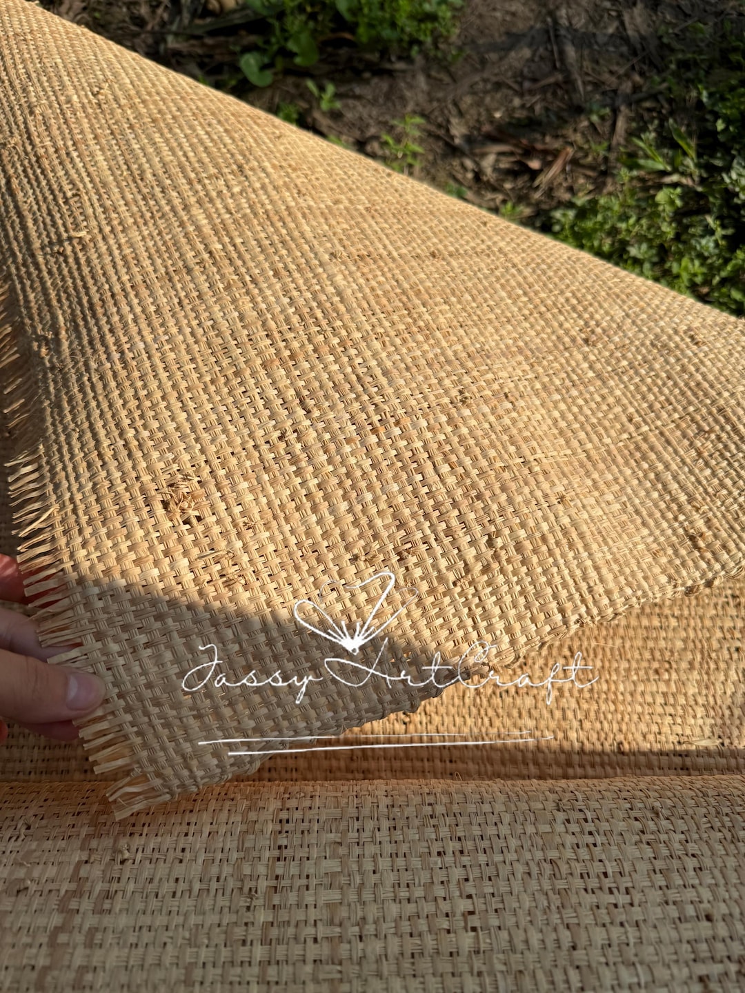Wrapped In Raffia Texture Natural Raffia Wallpaper | Handmade Textured Covering for Furniture ...