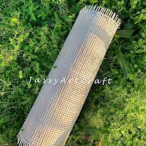 White Radio Rattan Cane Webbing Roll for DIY project Bleached cane fabric Perfect for your furniture image 9