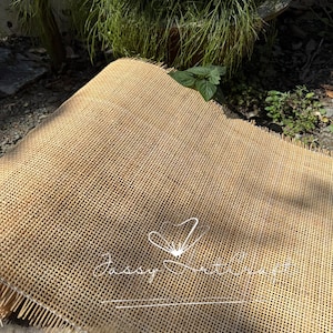 OFF PRICE- Natural Radio Rattan Cane Webbing DIY-Premium Square webbing for furniturer, interior design image 4