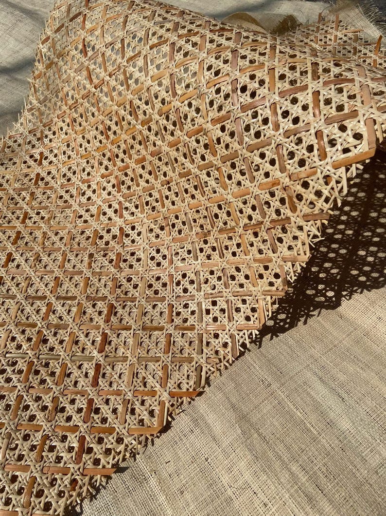Rhombic Pattern Rattan Cane Webbing-OEM Customized Color-Perfect for Restaurant, Coffee Shop, Homestay, Hotel, ect image 3