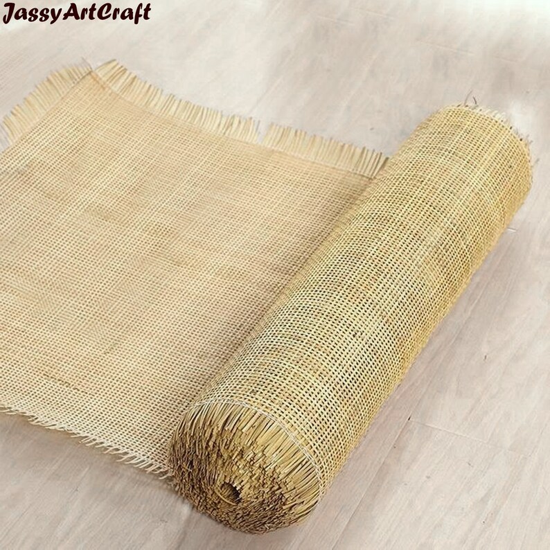 Natural Radio Rattan Weave Cane Webbing for DIY Furniture Rattan Cane Weave Roll 45cm(18'')/50cm(20'')/60cm(24'')/90cm(36'') 