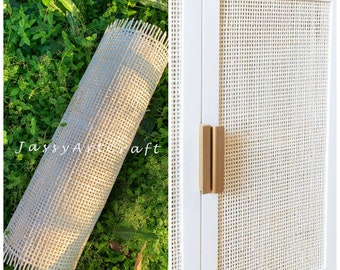 White Radio Rattan Cane Webbing Roll for DIY project Bleached cane fabric Perfect for your furniture