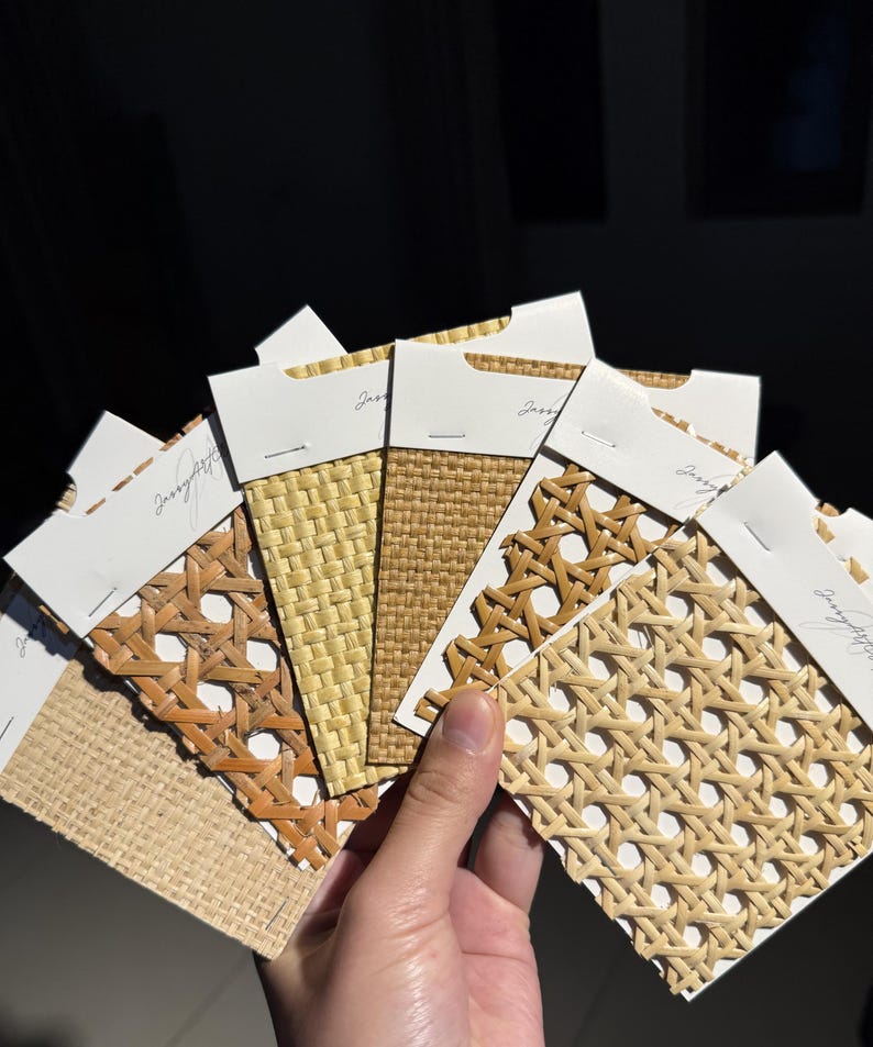 20 Samples Rattan Cane Webbing for DIY Interiors Furniture Improving- DIY project image 2