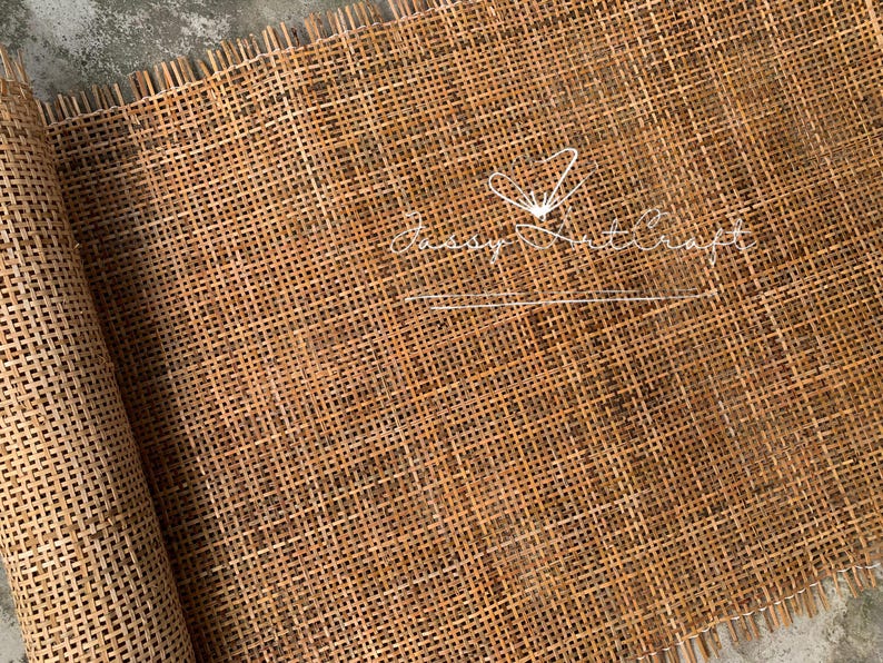Rattan Webbing Cane Dark Brown Natural Radio | Ideal for Vintage Square Weave, DIY Furniture image 5