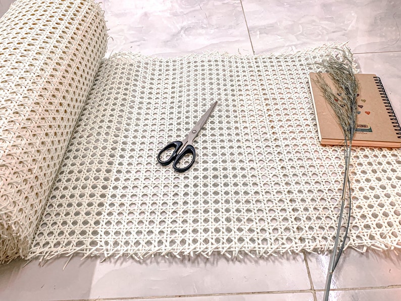 Natural Rattan Cane Webbing - Handmade Hexagon Pattern Material image 6