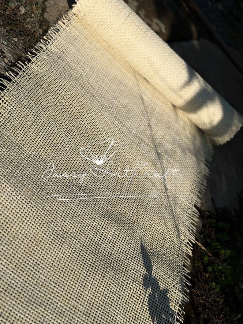 Radio Rattan Cane Webbing Roll for DIY project- Bleached cane fabric, Furniture Restoration & Crafts image 3