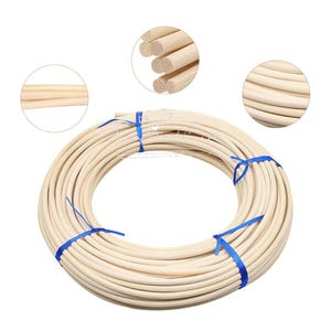 Rattan Caning Kit mit Spline – natürlicher Rattankern für Stuhlreparatur, Upcycling, Möbelrestaurierung