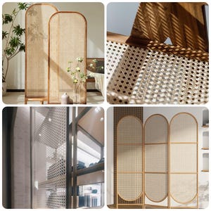Natural Rattan Cane Webbing - Handmade Hexagon Pattern Material image 5