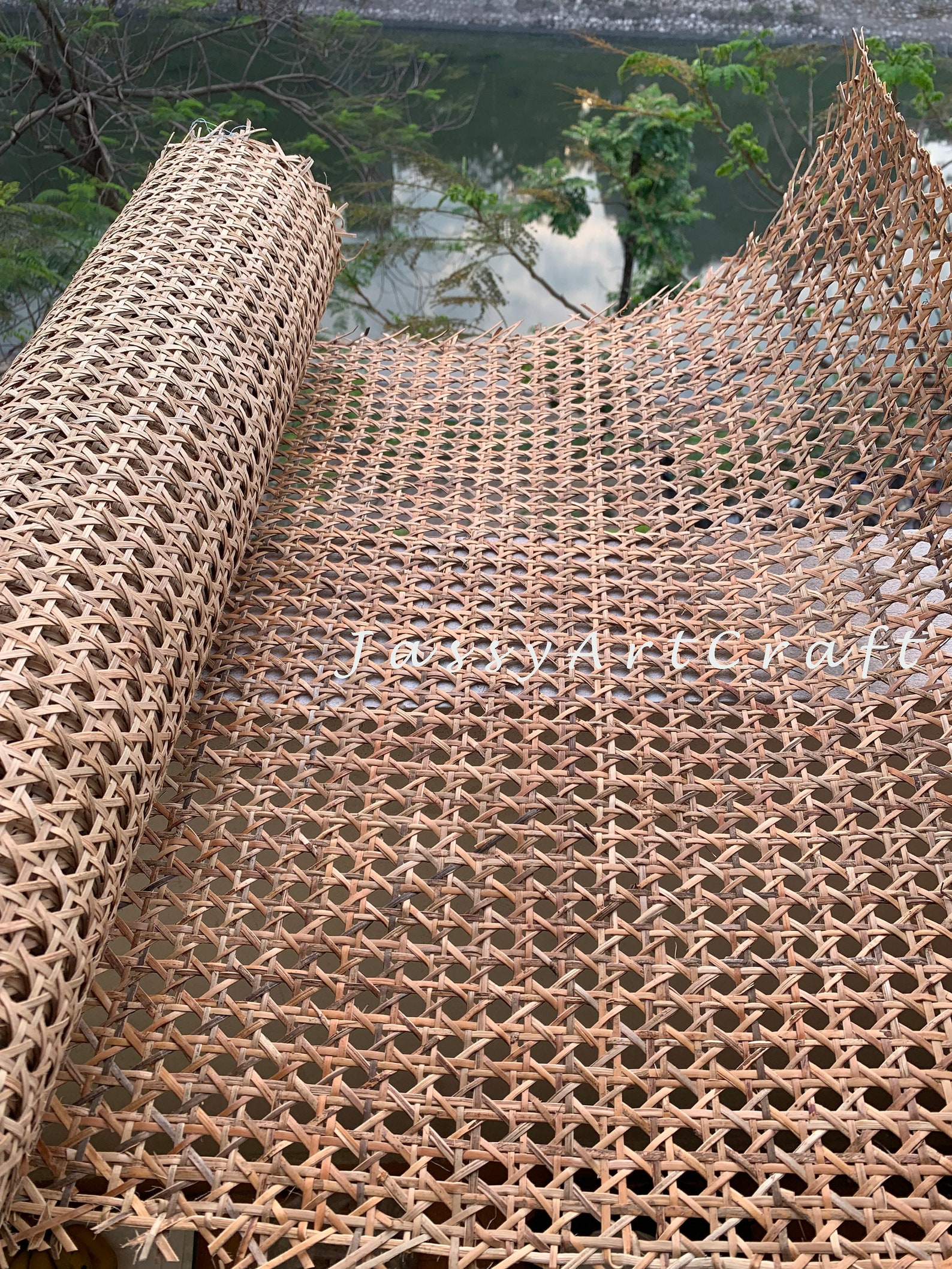 Darker Brown Natural Hexagon Rattan Cane bing Wood Color Etsy