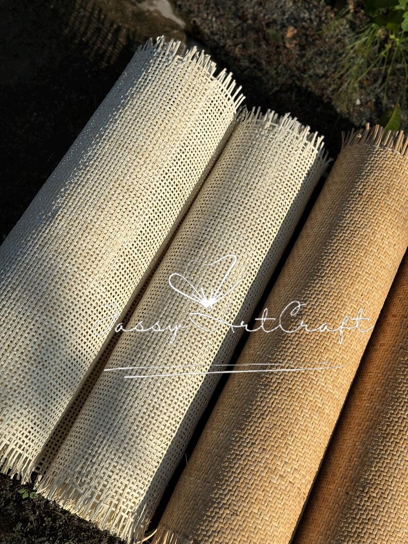 Radio Rattan Cane Webbing Roll for DIY project- Bleached cane fabric, Furniture Restoration & Crafts image 7