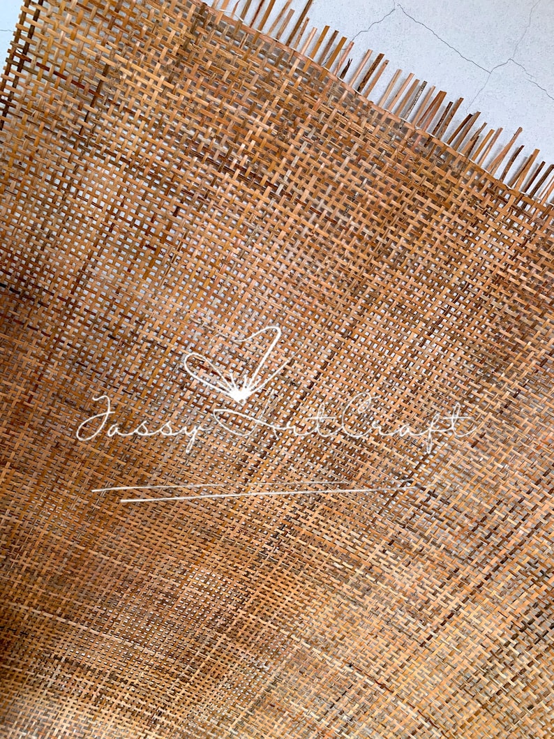 Rattan Webbing Cane Dark Brown Natural Radio | Ideal for Vintage Square Weave, DIY Furniture image 7
