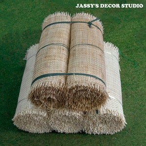 White Radio Rattan Cane Webbing Roll for DIY project Bleached cane fabric Perfect for your furniture image 8