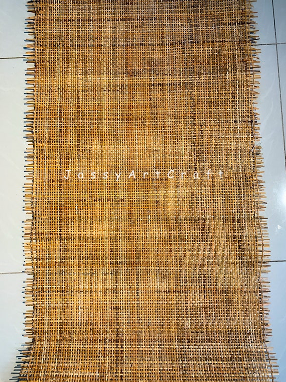 Discount Trends 36 Wide Semi-Bleached Rattan Square Cane Webbing Radio Mesh Caning Material for Chairs, Cabinet, Door -Open Weave Wicker Woven Rattan Sheets, Size: 36