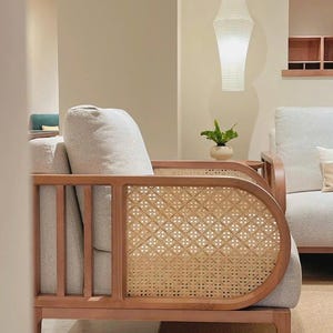 Rhombic Pattern Rattan Cane Webbing-OEM Customized Color-Perfect for Restaurant, Coffee Shop, Homestay, Hotel, ect image 6