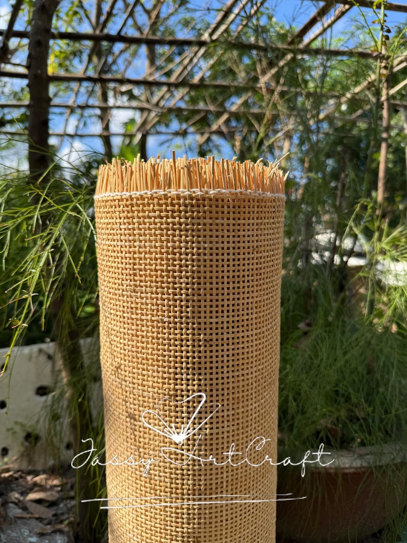 OFF PRICE- Natural Radio Rattan Cane Webbing DIY-Premium Square webbing for furniturer, interior design image 3