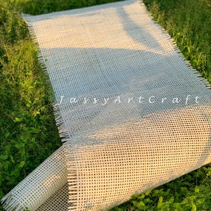 White Radio Rattan Cane Webbing Roll for DIY project Bleached cane fabric Perfect for your furniture image 7