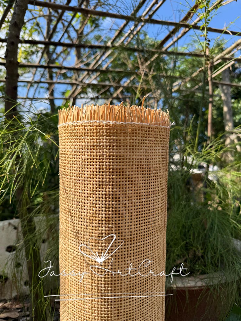 OFF PRICE- Natural Radio Rattan Cane Webbing DIY-Premium Square webbing for furniturer, interior design image 5