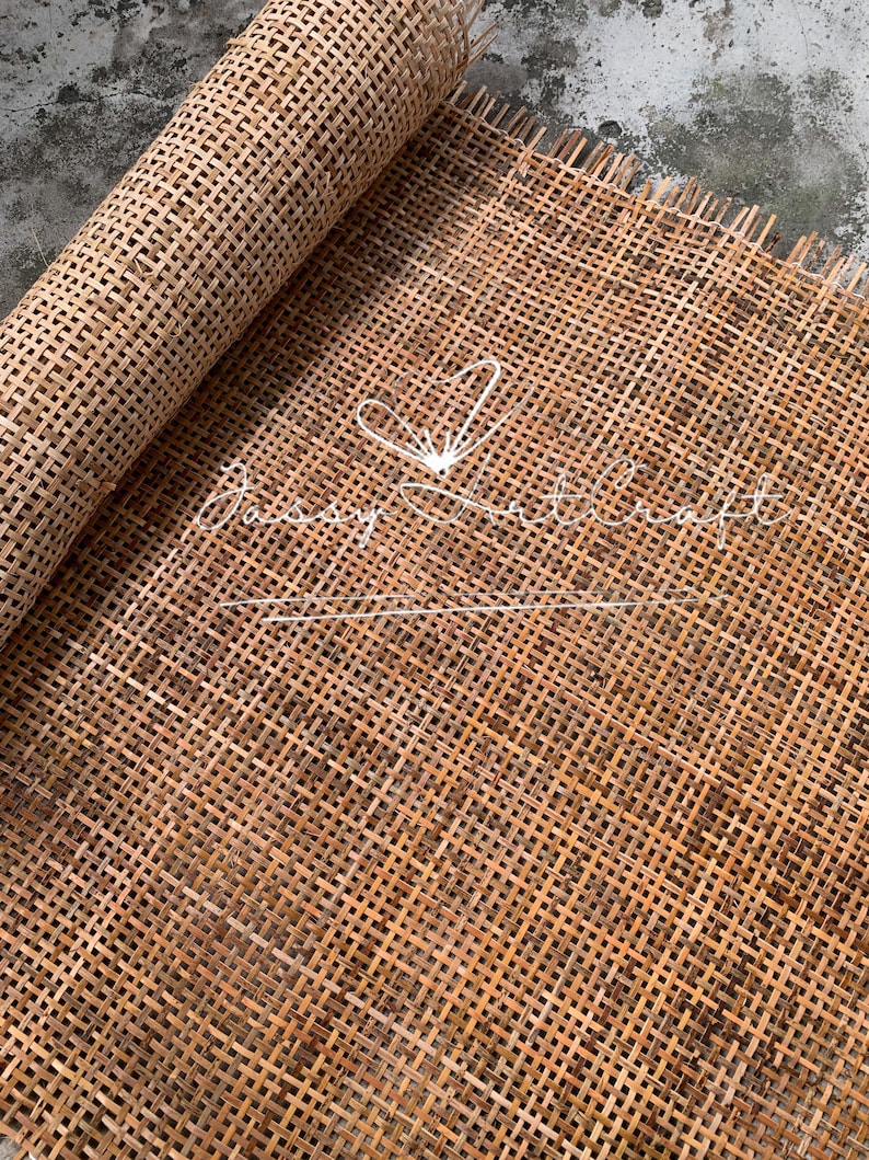 Rattan Webbing Cane Dark Brown Natural Radio | Ideal for Vintage Square Weave, DIY Furniture image 6