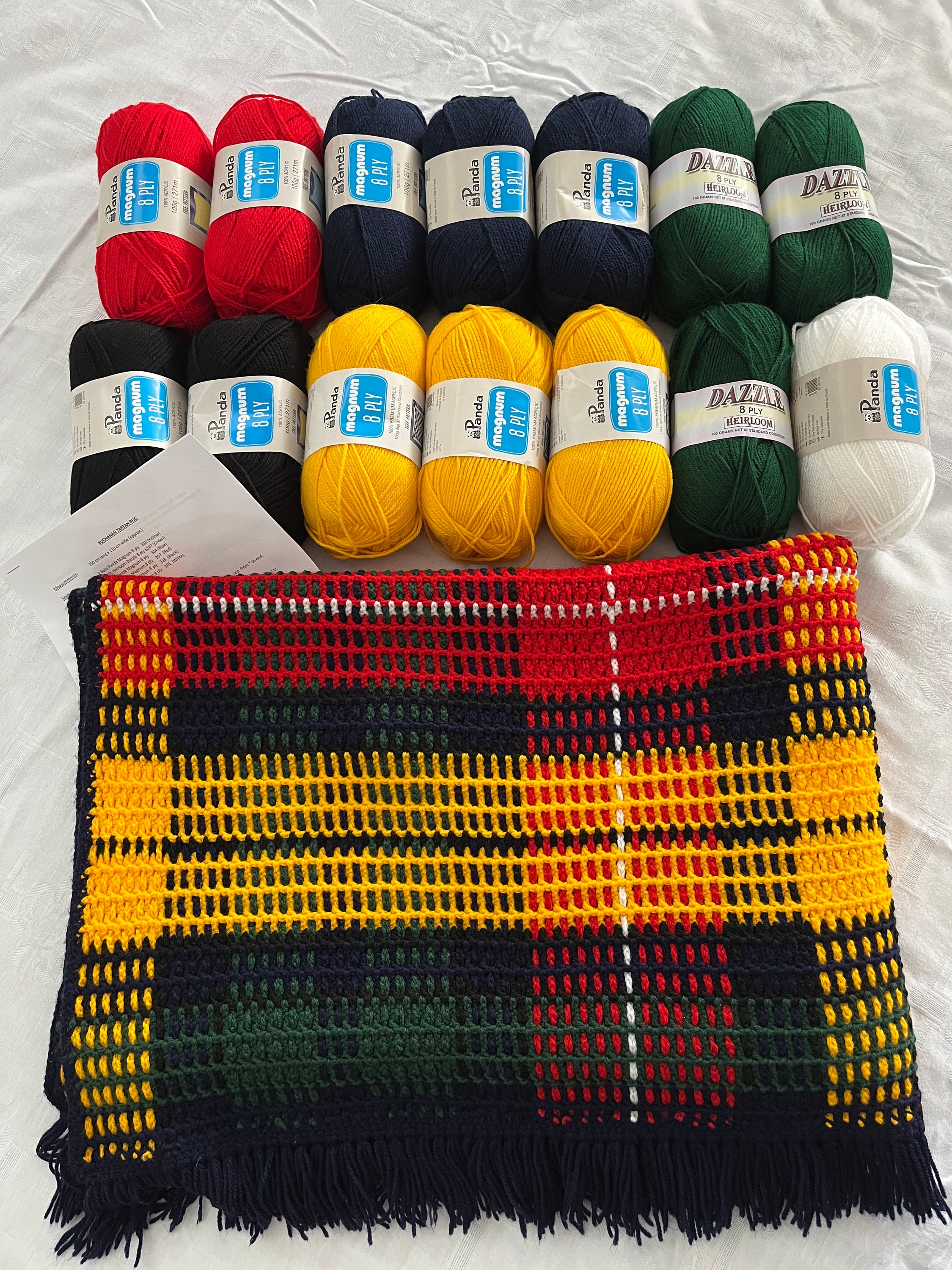 Crochet Tartan Rug Kit Make Your Own Etsy Australia