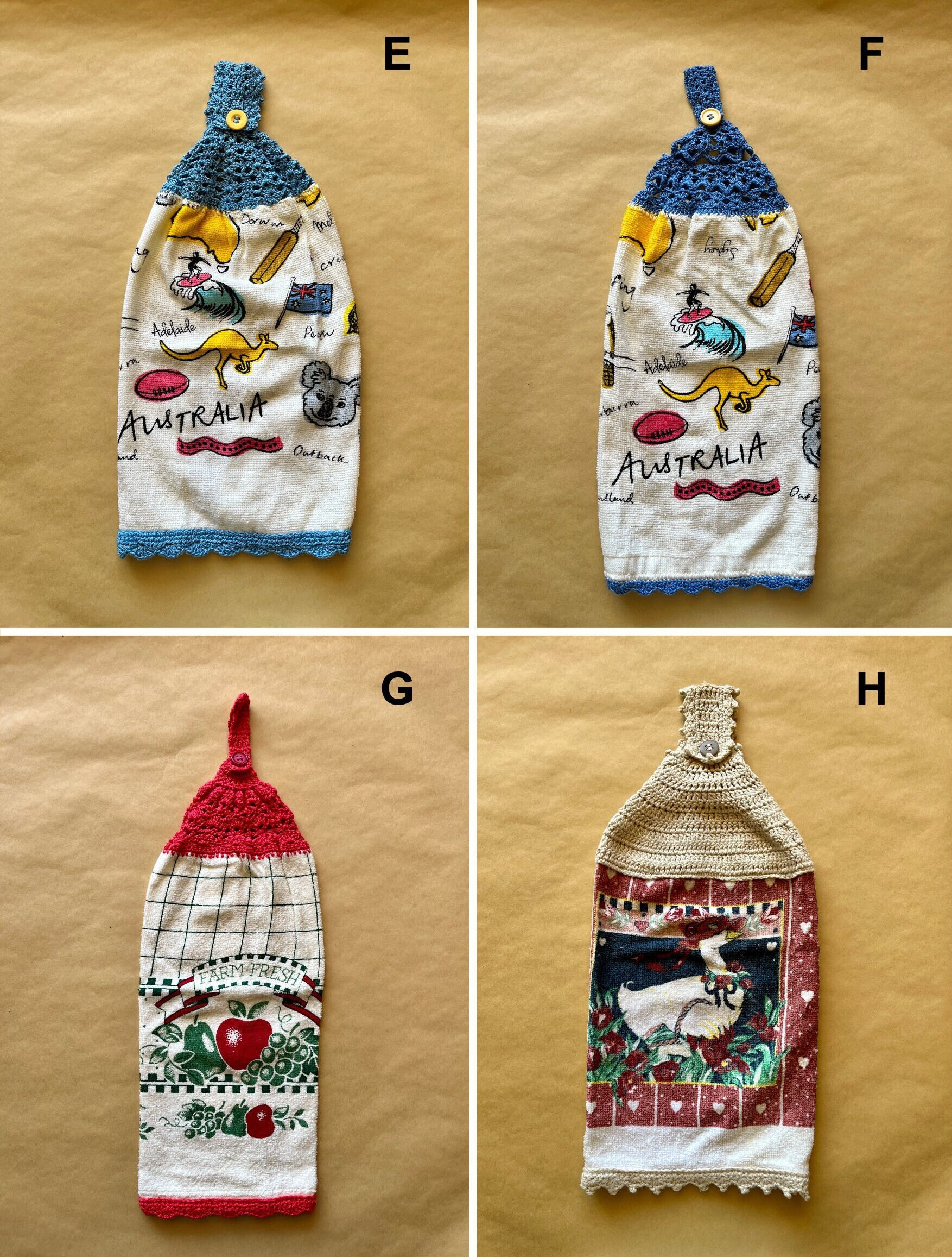 Crochet Hand Towels single Sided / Crochet Kitchen Towel Etsy Australia