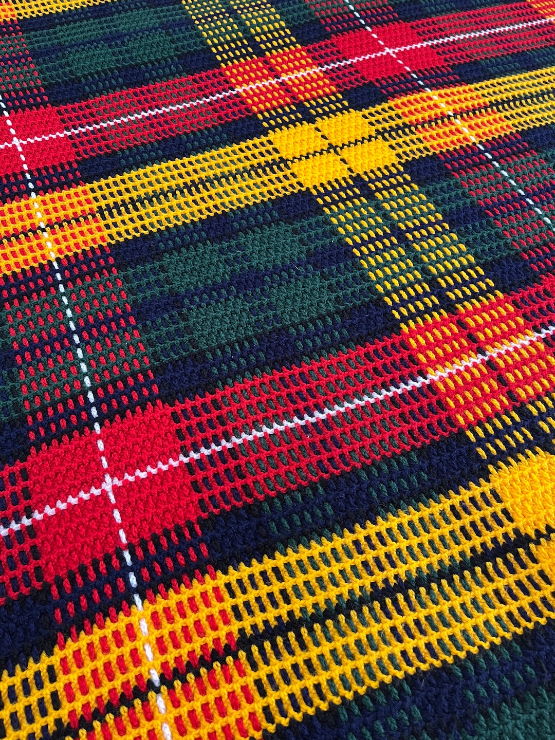 Crochet Tartan Rug Kit Make Your Own Etsy