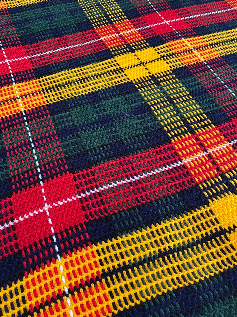 Crochet Tartan Rug Kit Make Your Own Etsy