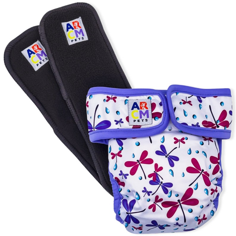 Special Dragonfly Diaper WITHOUT Tail Hole And 2 WASHABLE pads, Special Dragonfly Diaper WITHOUT Tail Hole And 2 WASHABLE pads,