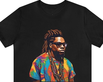 Loc'd King Loc'd Hair Black Man Melanin Man Unisex Jersey Short Sleeve Tee