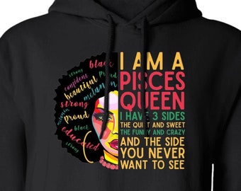 I AM PISCES QUEEN Pullover Hoodie