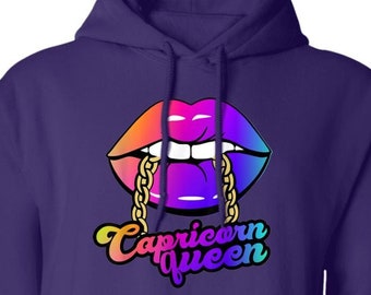 CAPRICORN QUEEN LIPS Pullover Hoodie