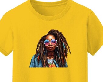 LOC Goddess Loc'd Hair Black Girl Melanin Woman T-Shirt