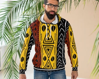 Mudcloth Inspired Pullover Hoodie  | Afrocentric Hoodie | African Hoodie | Black Owned Business | The Power Of Love Clothing