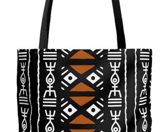 Mudcloth II Inspired Tote Bag