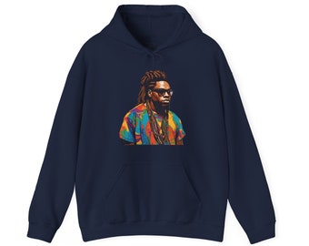 Loc King Loc'd Hair Black Man  Melanin Man Hooded Sweatshirt