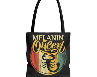 Scorpio Melanin Tote Bag | Black Girl Bag | Afrocentric Bag | Shopping Tote | Grocery Bag | The power of love