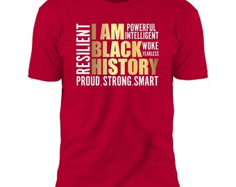 I Am Black History Premium Short Sleeve T-Shirt