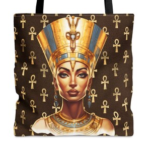 Nefertiti Ankh Tote Bag