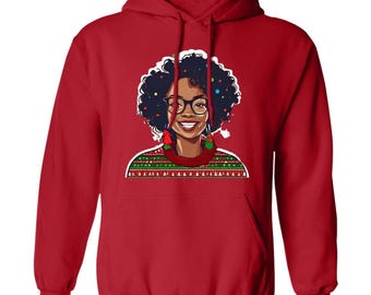 African American Christmas Pullover Hoodie | kwanzaa Hoodie | Christmas Sweatshirt | Christmas Sweater | Christmas Gift