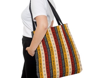 African Symbols Tote Bag | Adinkra Tote Bag