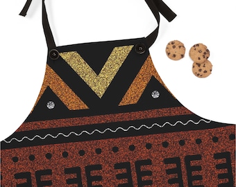 Mudcloth Inspired Apron 3  | Afrocentric Apron | African Apron | Black Owned Business | The Power Of Love Clothing