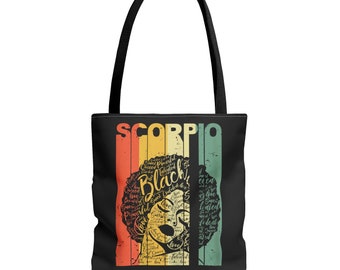 Scorpio Melanin Tote Bag | Afrocentric Tote Bag