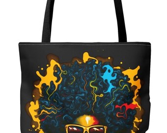 Afro Black Queen Tote Bag  | Afrocentric Tote | Afrocentric Bag | Black Owned Business | The Power Of Love Clothing