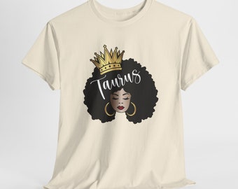 Taurus Queen Unisex Heavy Cotton Tee | Taurus Zodiac Shirt | Taurus Birthday Gift
