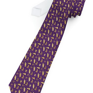 Purple Gold Egyptian Necktie | Egyptian Tie |