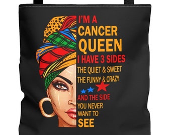 Cancer Queen Afrocentric Tote Bag