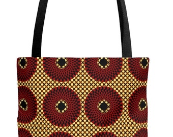 Ankara Circles Tote Bag