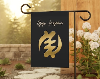 Gye Nyame Home Flag | House Banner | Black Gifts | Yard Gifts | Yard Flag | Adinkra Banner